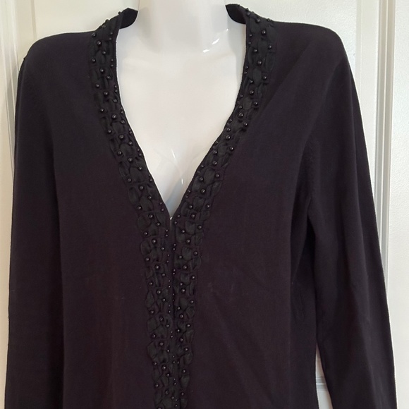 ✨ Jones New York Signature Black Cardigan - Size Small✨New without tags - Picture 2 of 6